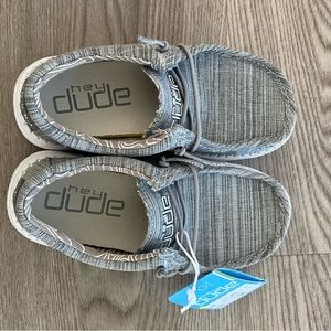 Hey Dude ~  Grey Toddler Shoes ~ Size 9 ~ Brand New